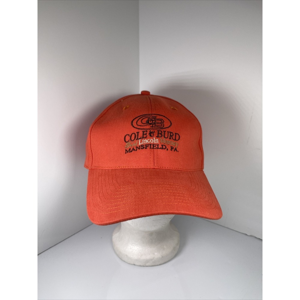 Cole and Burd Ford Lincoln Mercury‎ Mansfield PA Hat Cap Baseball Orange